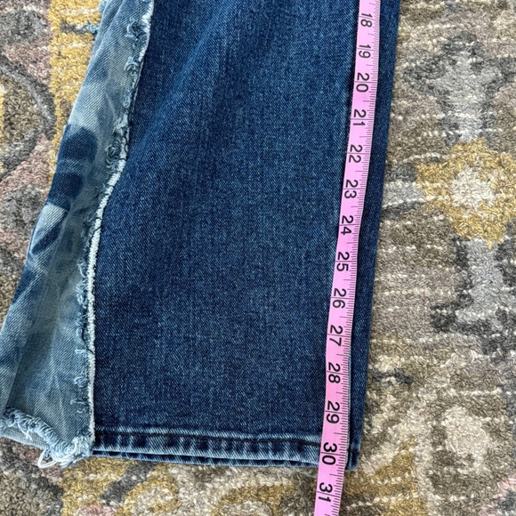 Vintage Lee Riders Women's Patchwork Tie Dye Boho High Rise Flare Jeans - Picture 9 of 10